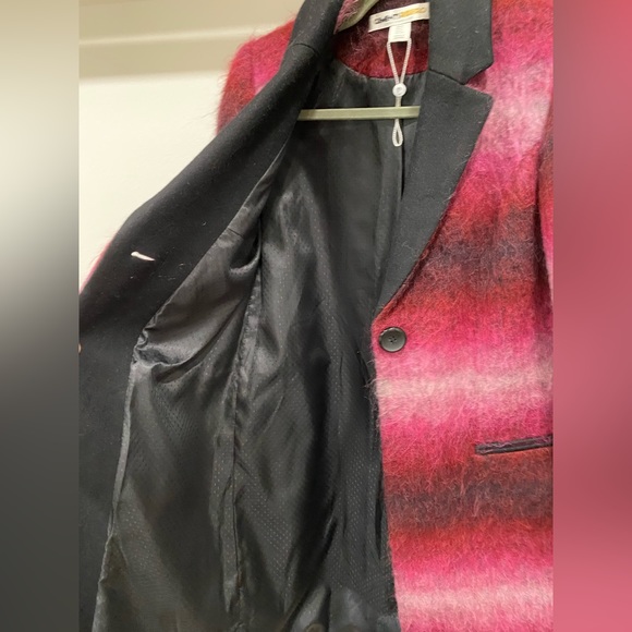 Pink Ombre Mohair and Wool Winter Coat Blazer Jacket Clements Ribeiro XS - Picture 6 of 11